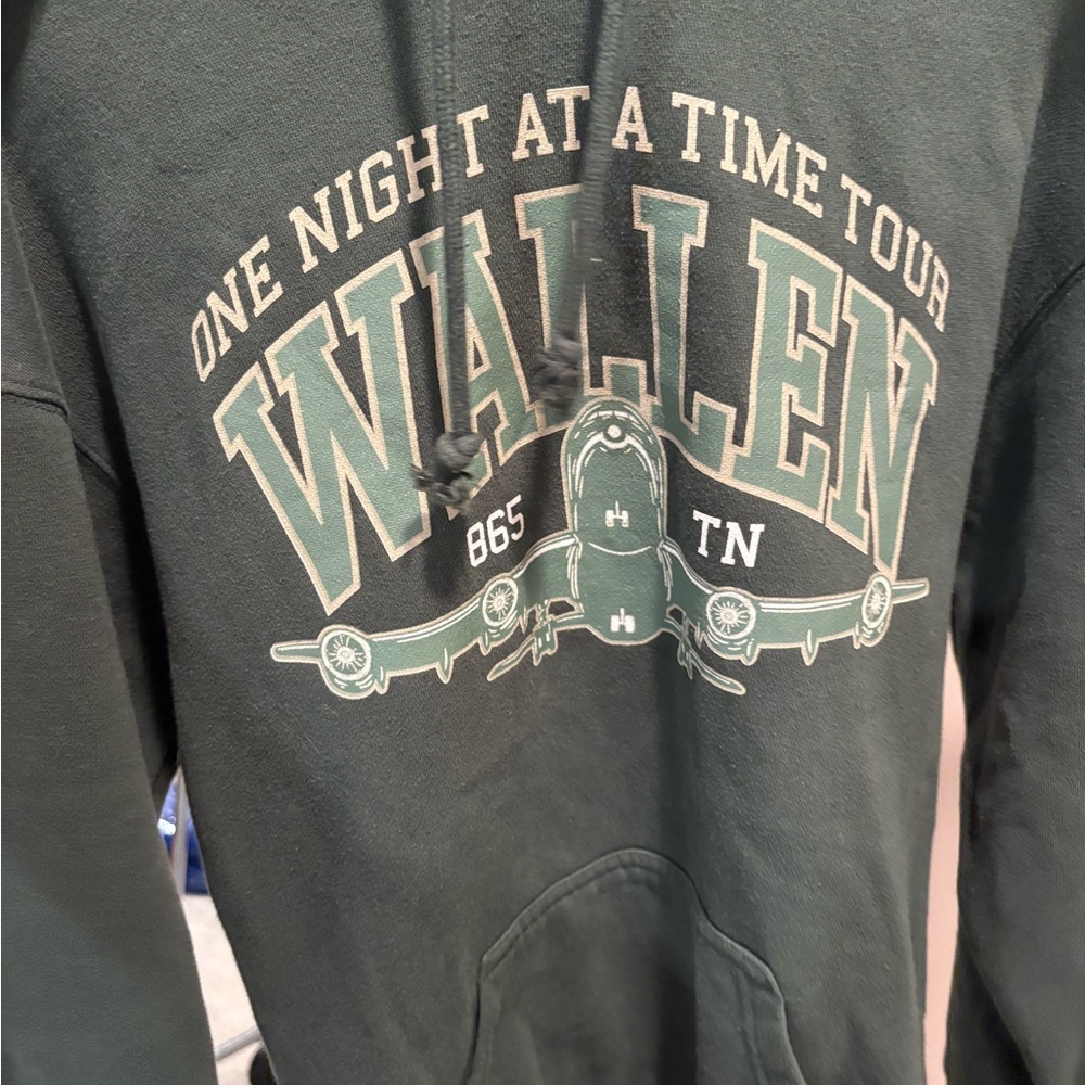 Morgan Wallen One Night At A Time Tour Green Graphic Pullover Hoodie